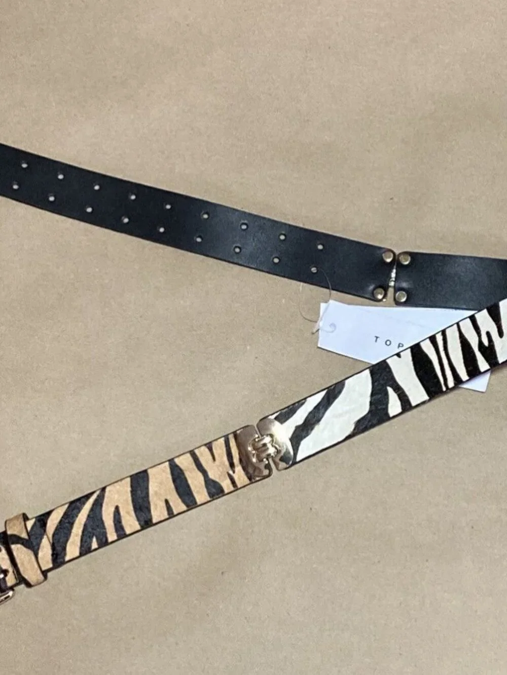 Topshop animal print belt womens size S/M